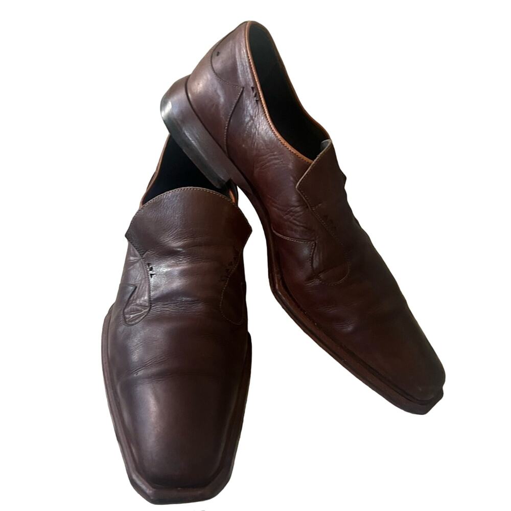 Oliver Sweeney Brown Leather Loafers Shoes Men’s 8